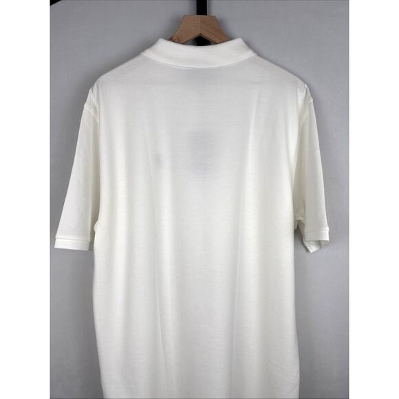 James Bark Men's Regular Fit Polo Shirt XXXL White Pima Cotton Embroidered NWT - Picture 10 of 11